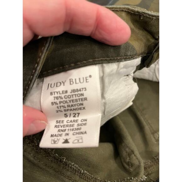 Judy Blue Jeans Camo Skinny Fit Women 5/27 Distressed Gorp Core Military Grunge - Picture 4 of 13